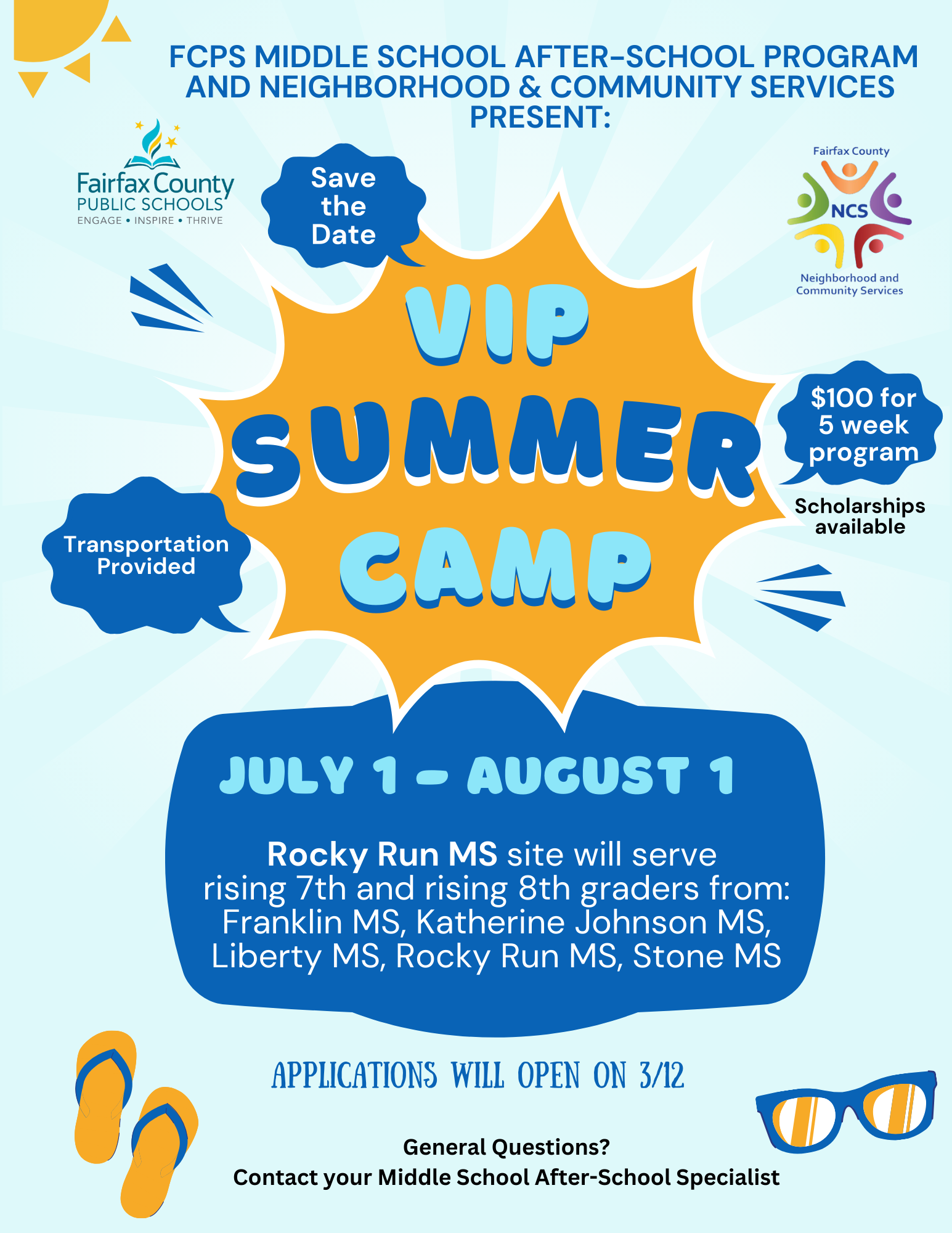Save the Date for VIP Summer Camp