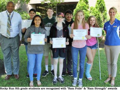 Rocky Run recognizes students with "Ram Pride" and "Ram Strength" Awards