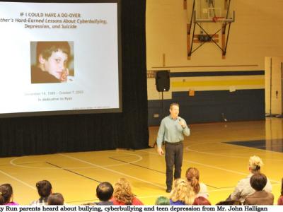 Rocky Run parents hear from Mr. Halligan about bullying & teen depression