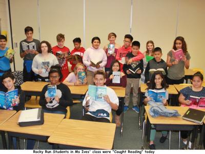 Ms.Ivie's Class was "Caught Reading"