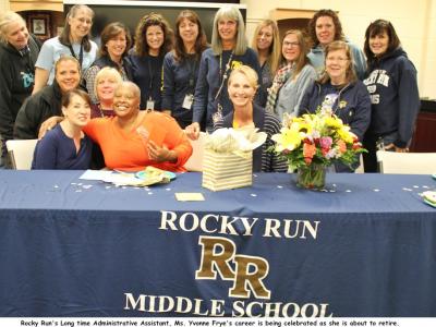 Rocky Run says goodbye to Ms. Yvonne Frye